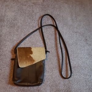Brown leather cross body